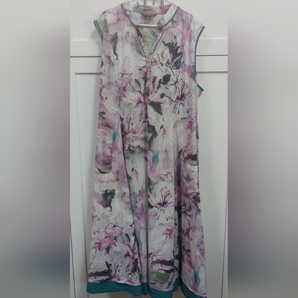 April Cornell Abstract Floral Dress